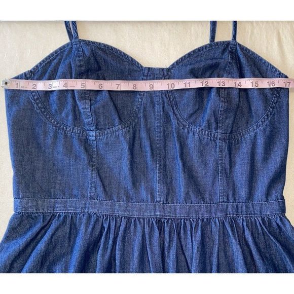 Lauren Conrad Chambray Bustier Dress Size 14 NWT - Picture 6 of 11